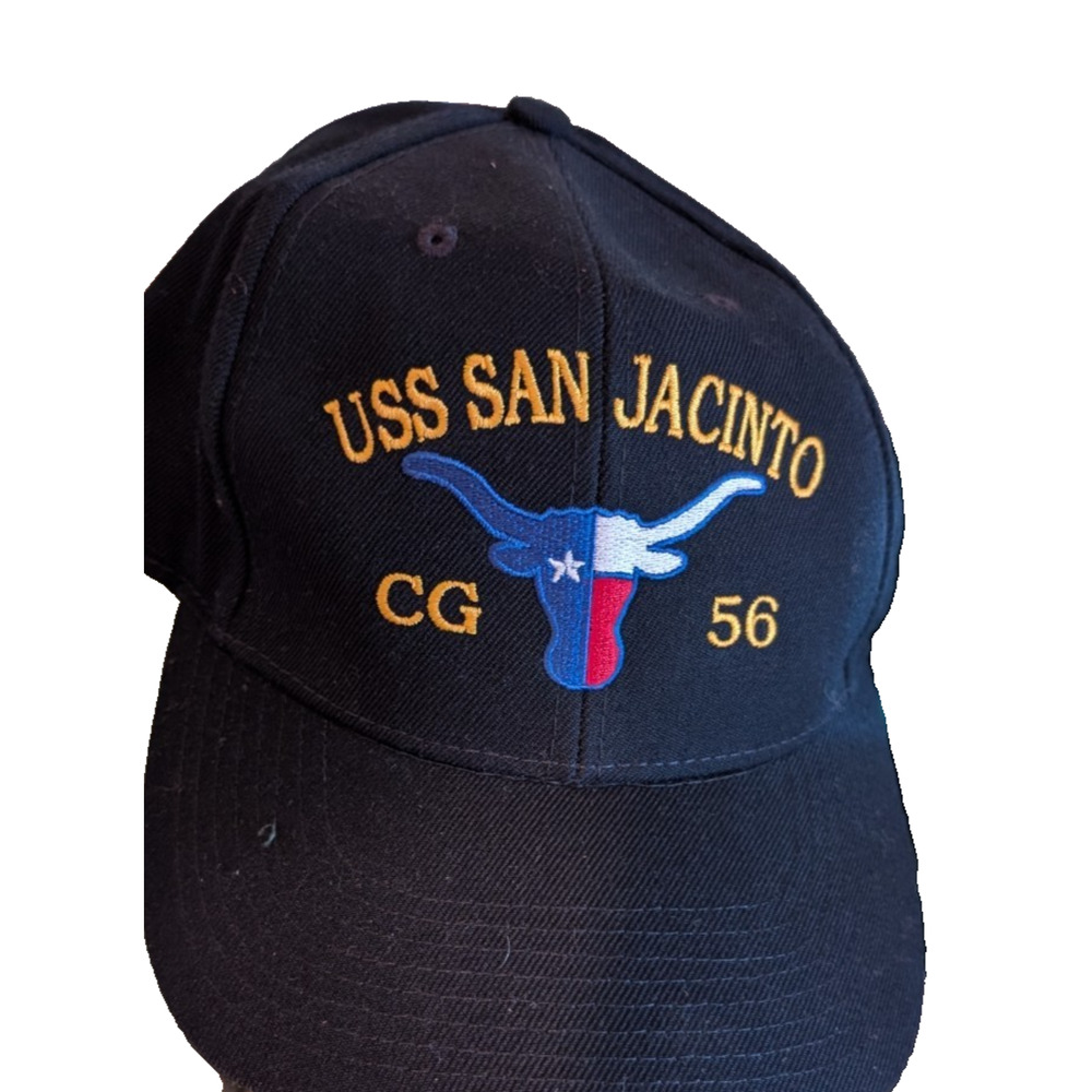 The Corps USS San Jacinto CG 56 Black Baseball Cap Hat One Size
